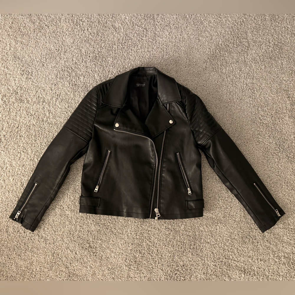 Top Shop faux leather jacket